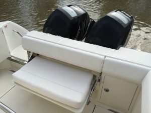 Stern seating on the Bonnie Lee of Sandhill Charters