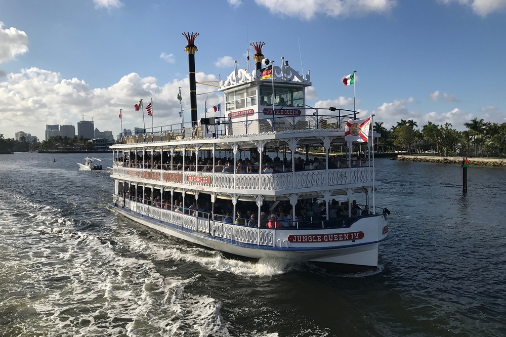 The double decker paddle wheel vessel for Jungle Queen